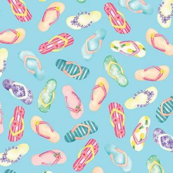 Flip Flop Fun Turquoise by Andi Metz