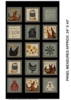 Roost Squares Panel Multi by Beth Albert