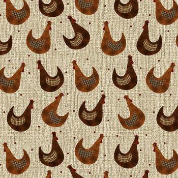 Farm Rooster Beige by Beth Albert