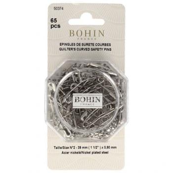 CURVED BASTING PINS No.2 39mm - 0,90mm (Blister 65pc), BOHIN