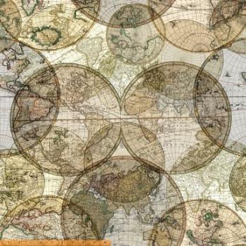 Quilt Back World Globes by Windham Fabrics