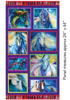 Painted Horses Panel Multi by Marcia Baldwin