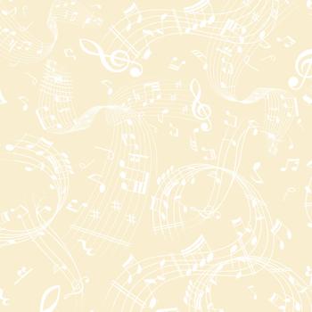 Swirling Music White//Ecru