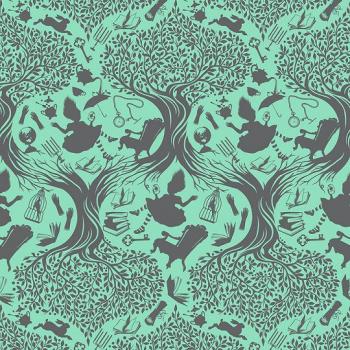 Down the Rabbit Hole blau by Tula Pink