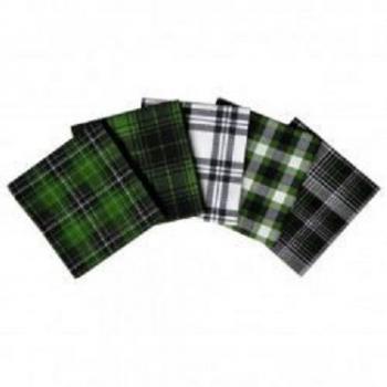 Fat Quarter Bundel Checks & Plaids Green