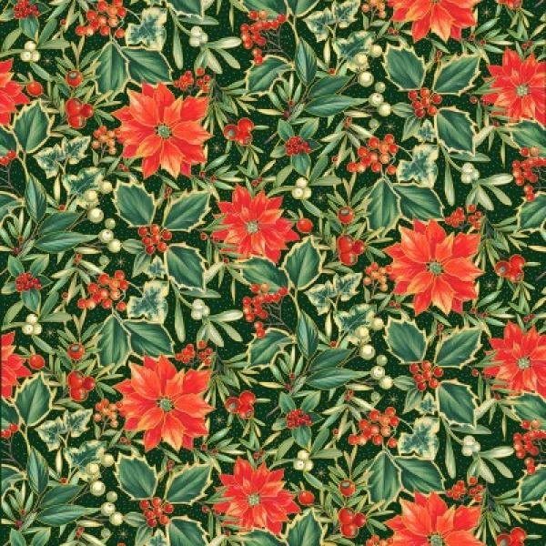 Festive Pointsettia Green