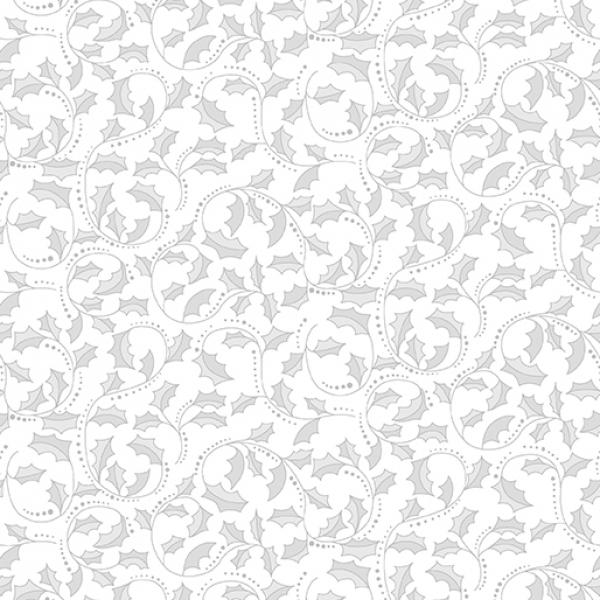 A Festive Season 3, Golden Leaf Scroll Pewter Silver by Jackie Robinson