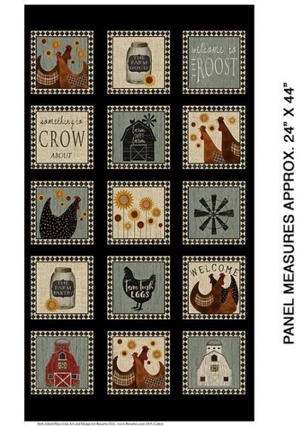 Roost Squares Panel Multi by Beth Albert