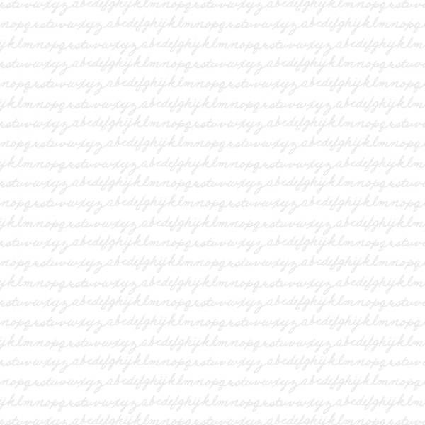Alphabet Scipt White on White by Whistler Studios