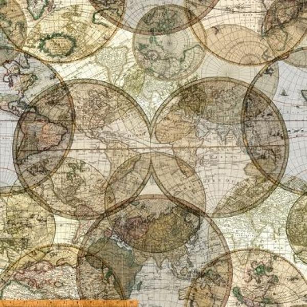 Quilt Back World Globes by Windham Fabrics