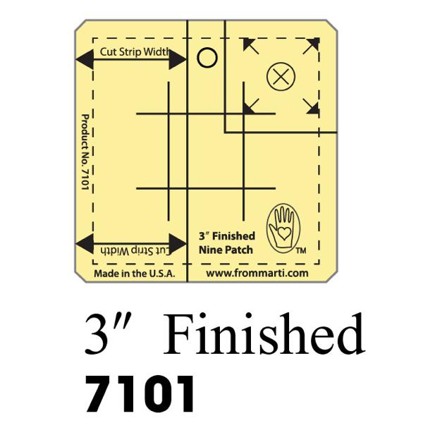 3" Nine Patch Ruler from Marti Michell