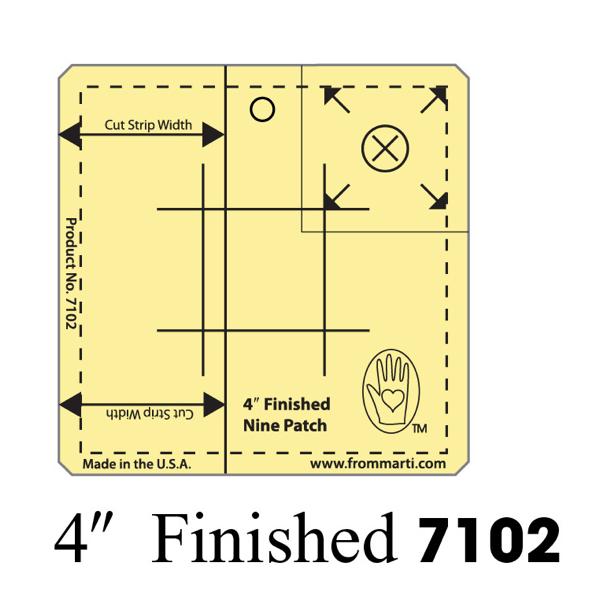 4" Nine Patch Ruler from Marti Michell