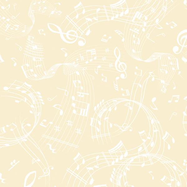Swirling Music White//Ecru
