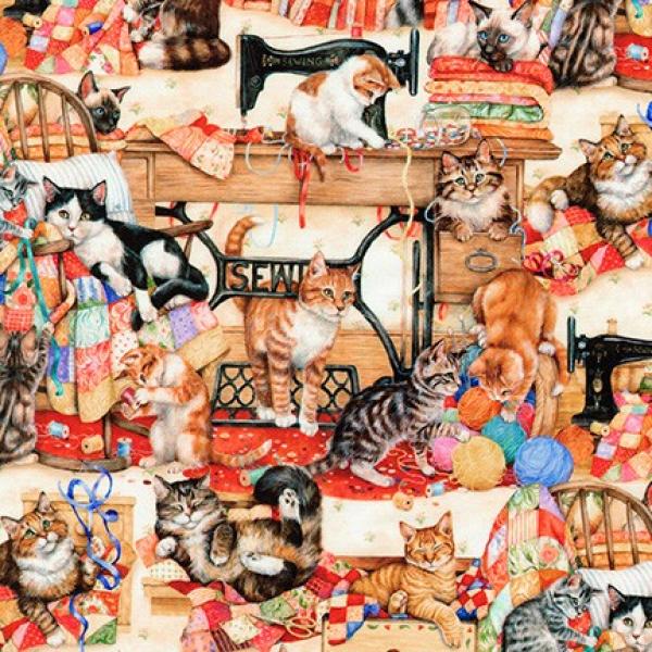 Sewing Buddes Multi by Robert Kaufmann Fabrics