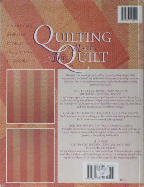 Quilting The Markes Quilt by Lee Cleland