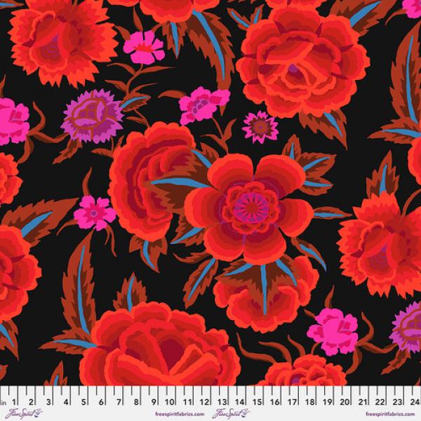 Embroidered Shawl - Red