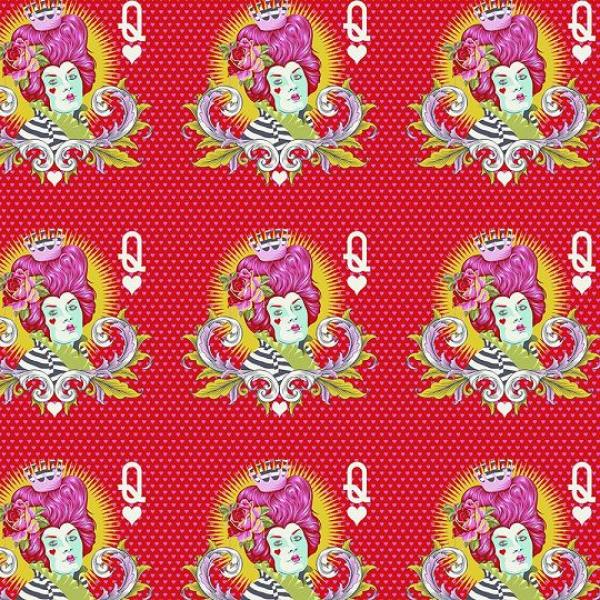 Curiouser The Red Queen gelb by Tula Pink