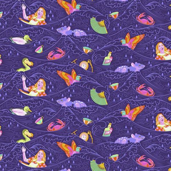 Curiouser Sea of Tears lila by Tula Pink