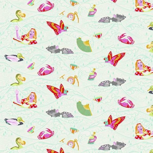 Curiouser Sea of Tears grün by Tula Pink