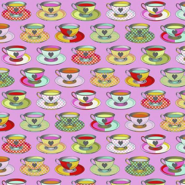 Curiouser Tea Time rosa by Tula Pink