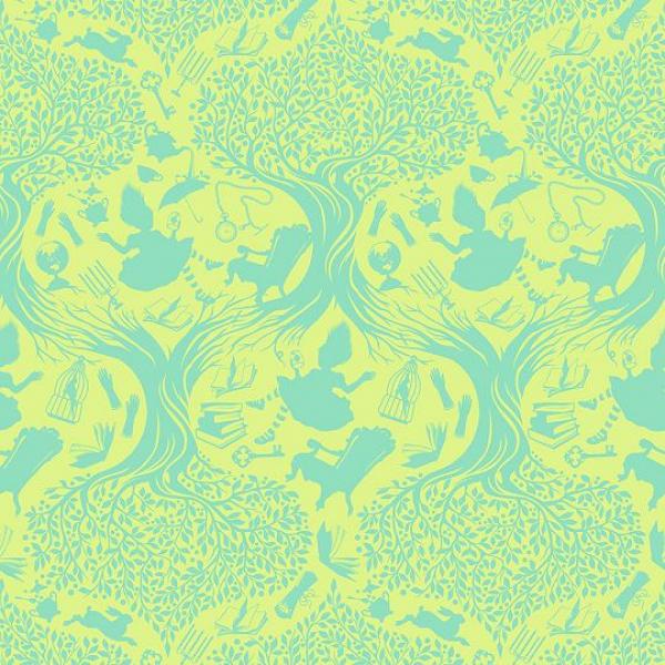Down the Rabbit Hole  grün by Tula Pink