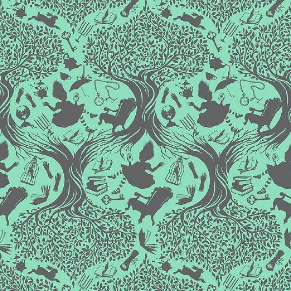 Down the Rabbit Hole blau by Tula Pink