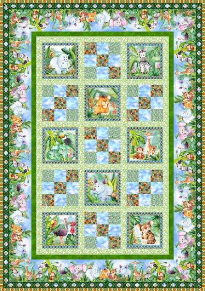 Jungle Friends Quilt by Jason Yenter